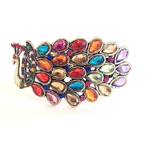 Jewelry - 3 for 15🎀Antique brass peacock bangle